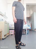 BORURZ 春夏季九分裤男宽松休闲大码运动加肥加大胖子冰丝超薄长裤子 印花(薄款) L适合(130-150)斤 实拍图