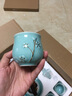 古笙记手工描金景德镇陶瓷提梁壶功夫茶具套装家用现代中式茶壶茶杯茶盘 青瓷侧把壶-日式杯（储水茶盘） 实拍图