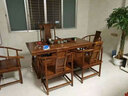 质道 红木家具 非洲花梨（学名：刺猬紫檀）茶桌实木茶桌椅组合 新中式功夫茶桌茶台 1.68米茶桌+1文福椅+4圈椅 实拍图