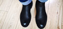 AOSENTU新款男靴马丁靴男英伦头层牛皮中帮短靴子男鞋潮百搭高帮切尔西靴 黑色单鞋 42 实拍图