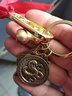 铜钥匙扣黄铜创意十二生肖挂件吊坠男女汽车钥匙链挂件 招财叶+扣子+葫芦+福币生肖【蛇】 实拍图