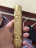 索拉卡黄铜强光手电筒聚光小便携家用可充电超亮远射led迷你学生手電灯 铜制手电筒+1节电池 实拍图