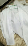 吉约蒙（G·MONS）男士衬衫长袖衬衣商务修身正装易打理免烫衬衫结婚新郎新疆棉衬衫 GCS0028 方领 白色斜纹 40码 实拍图