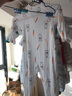 优奇婴儿衣服夏季薄款纯棉连体衣新生幼儿睡衣宝宝纱布哈衣夏装空调服 夏款【印花】甜美橘 90cm 实拍图
