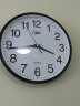 康巴丝（Compas）挂钟简约钟表创意客厅办公石英钟表挂墙卧室日历时钟钟表 黑白色 12英寸（直径30厘米） 实拍图