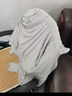 BRELRMON夏季防晒衣女男冰丝凉感连帽开衫防紫外线防晒服皮肤风衣运动外套 2021银灰色-男 4XL 实拍图
