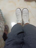 卡帝乐鳄鱼（CARTELO）潮牌断码真皮高帮鞋女2025秋冬季加绒新款百搭平底运动休闲鞋女潮 米灰 40 实拍图