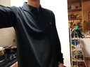 恒源祥桑蚕丝长袖T恤男春秋季新款Polo领体恤衫中年男士翻领纯色上衣 H0062010463黑色 175 实拍图