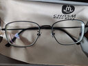 CHASM近视眼镜男痞帅型男大脸钛材眼镜框架女配防蓝光变色高度近视散光 黑银百搭款 配1.71特薄防蓝光镜片(度数备注) 实拍图