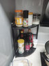 立太转角厨房调料品置物架家用台面多层三角形调味料油盐酱醋收纳架子 【常规款】二层黑柳木+黑架 实拍图