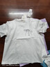 米子旗短袖t恤女凉感2025新款夏半袖体恤宽松版纯棉ins潮流小熊慵懒风 5143左袖小5250右下摆 杏色 S 80-100斤 实拍图