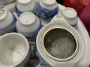 豹霖景德镇陶瓷功夫茶具茶盘茶海套装家用复古中式 双层隔热防烫茶杯青花瓷整套茶具茶壶茶杯茶盘小套套装 9头双层大盘-风景 实拍图