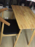 巧手七（QIAOSHOUQI）实木书桌 学习桌简易写字台中学生书桌椅北欧桌子现代简约电脑桌 原木色 + 椅子 80cm*50cm*75cm（长宽高） 实拍图