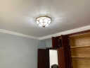 仟润照明（Qianrunlighting） 美式全铜吸顶灯卧室房间家用灯后现代简约小客厅书房厨房灯具 W068-3C(直径35cm)+不含灯泡 晒单实拍图