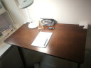 爱必居实木书桌简约家用学生电脑桌日式书房书桌橡胶木办公桌1米胡桃色 实拍图