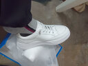 回力女鞋小白鞋女2024春季新款厚底百搭休闲鞋透气运动鞋子女潮流板鞋 【皮面】628Z-白色 37 实拍图
