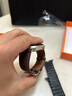 MSSM适用苹果手表表带apple watch爱马仕款iwatch S11小牛皮真皮表带ultra3/S10/9/Se3商务表带 深棕色 实拍图