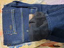 傲励锦【148两条】加绒牛仔裤男弹力中青年宽松直筒裤加厚商务休闲长裤 8010蓝色加绒+009蓝色加绒 33码( 二尺六) 实拍图