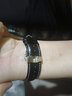 维途真皮手表带男小牛皮蝴蝶扣表链女配件适用于天梭浪琴卡西欧dw天王 黑色白线-银色自动蝴蝶扣 22MM 实拍图