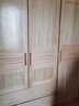 顾虎中式全实木大衣柜三门平开纯松木儿童衣橱带抽屉卧室家具厂家直销 环保水性漆 160宽55深195高 实拍图