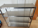 美邦家乐 厨房置物架 不锈钢落地多层储物架微波炉架家用架子收纳架烤箱架 4层不锈钢 长120宽40高120四层 实拍图