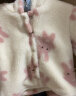 巴拉巴拉宝宝外套男童衣服女童冬装颗粒绒童装加厚棉服洋气潮时尚 白红色调00416 73cm 实拍图