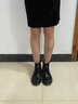 Dickies马丁靴女6孔春季新款短靴 经典光面平底英伦风女靴秋冬新款 黑色 37 实拍图