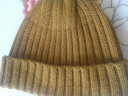 无印良品 MUJI 羊毛混纺罗纹帽 DBC11A0A 暗黄色 55-59cm 实拍图
