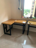 柔润实木转角书桌卧室拐角写字桌L型台式电脑桌学生家用学习办公桌 单桌长120宽60高75转角边长100cm 实拍图