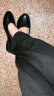 波图蕾斯女士休闲浅口工作鞋舒适通勤职业正装皮鞋女 8718 黑色 36 实拍图