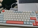 VGN N75有线/无线/蓝牙三模客制化机械键盘gasket结构全键热插拔游戏电竞办公键盘 单模N75 动力银轴 果冻橙 实拍图