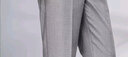 峰皓中老年宽松西裤男士双褶西服裤商务高腰男裤子爸爸西装裤夏季薄款 365#浅灰 40 码/(3尺腰围) 实拍图