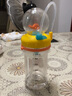 comobebe可萌贝比小鲸鱼喷水杯儿童保温杯宝宝喝水神器学生吸管趣味喷泉杯 316不锈钢大容量保温杯-黄色 550ml 实拍图