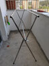 灿智不锈钢晾衣架落地加厚折叠室内外晒衣杆阳台晒被子凉衣服挂衣架 不锈钢1.6米【可伸缩*三杆】挂钩 实拍图