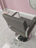 米帮手理发椅子美发椅理发店椅子发廊转椅可升降美容美发椅剪发座椅 简约灰-银色圆盘双管【带脚踏】 实拍图