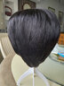 卡琦诺假发男短发真发中老年男士发套直发全真人发丝寸发生物头皮补发片 1黑色 【递针顶心】 短发 可调节 实拍图
