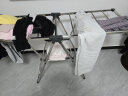 美丽雅家用晾衣架落地可折叠不锈钢小户型婴儿晒衣架阳台室内外翼型晾架 实拍图