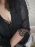 MOXTOC性感睡衣女士蕾丝四件套网纱透吊带睡裙纯欲家居服私房520礼物 香芋紫 M （94-108斤) 实拍图