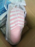 FuKuEn家居日式拖鞋 静音情侣棉拖鞋蓝色粉色条纹保暖静音柔软棉拖鞋 成人开口粉色【34-40码】 实拍图