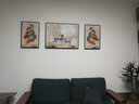 轩棠树 客厅装饰画新中式沙发背景墙壁画现代简约三联画轻奢餐厅墙画靠山招财风水书房晶瓷挂画 锦绣山河 小组合（左右40*60中60*80）布艺画 实拍图