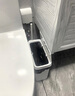 SP SAUCE日本窄缝垃圾桶按压带盖夹缝厨房客厅卧室卫生间厕所筒纸篓加1卷垃圾袋 窄缝垃圾桶 小号 实拍图