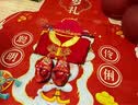 抓周礼宝宝一周岁衣服男童春秋抓周礼服女婴儿童唐装宝宝套装中国风薄款夏季春秋冬季过年服 短袖岁岁平安(100码配袜鞋帽) 实拍图