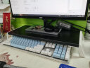 木藝生显示器增高架台式电脑支架显示屏高底座桌面置物架键盘架子储物架 【免安装】经典黑-白架 置物架 实拍图
