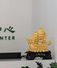 吉善缘 一帆风顺帆船摆件 龙船家居客厅办公室公司乔迁装饰开业工艺礼品 大号龙船（沙金色） 实拍图
