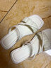 桂岐法式仙女风平底凉鞋女夏季时尚配裙子2025新款高级感罗马沙滩凉拖 米色 37码 实拍图