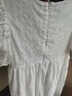 英氏（YEEHOO） 女童连衣裙儿童裙子童装短袖淑女风公主裙气质甜美中大童夏装 金线毛球白色 【纯棉内衬】 165 实拍图