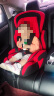 贝蒂乐儿童汽车安全座椅 加强防护婴儿座椅 9个月-12岁 可配ISOFIX 红黑色 实拍图