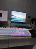 机械革命 耀·K330机械键盘 有线键盘 游戏键盘 金属面板104键混彩背光键盘 全键无冲 电脑键盘 白蓝色 青轴 实拍图