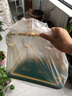 聪亭 玻璃水杯杯子架子收纳置物架家用挂杯倒挂架茶杯沥水架带托盘 A麋鹿金色+字母塑料绿盘 实拍图