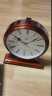 康巴丝（Compas）挂钟古典欧式座钟表复古客厅装饰台钟创意卧室床头时钟石英钟 3020罗马盘木纹 实拍图